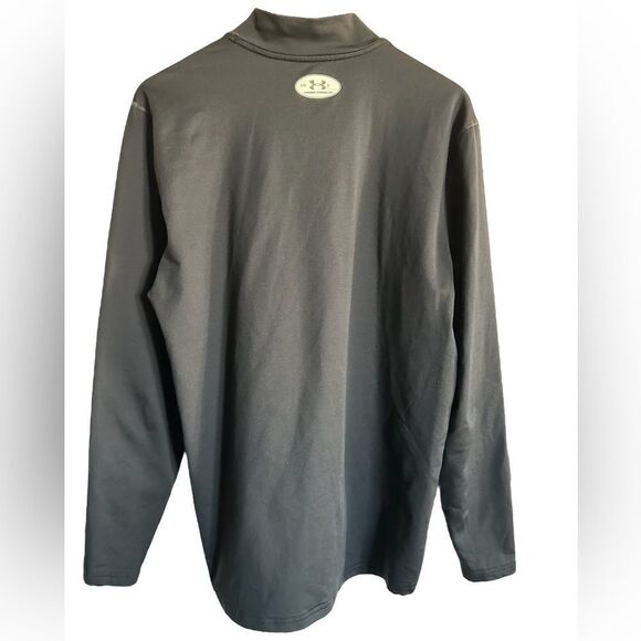 EUC - Under Armour Black Cold Gear Mock Neck Long Sleeve Top/Shirt - Size Large - Picture 2 of 5
